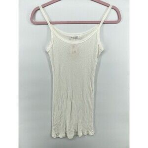 VELVET By Graham & Spencer Ribbed Tank Dress Madonna White S